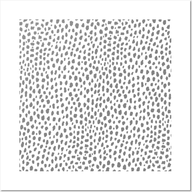 Gray Dalmatian Spots Pattern (gray/white) Wall Art by designminds1